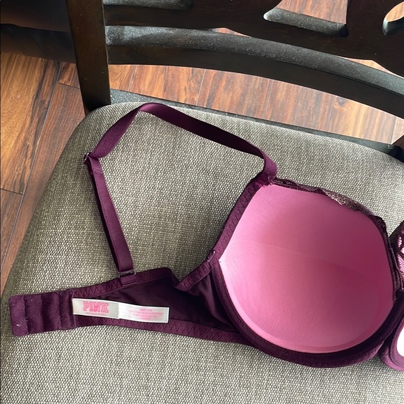 Elegant Lace Underwire Bra - Purple - Picture 6 of 6